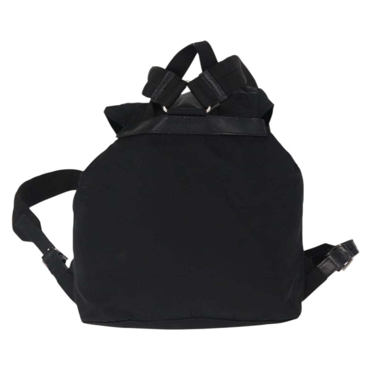 Prada Double Front Pocket Backpack Tessuto Black Nylon Backpack Bag Authentic thumbnail 2