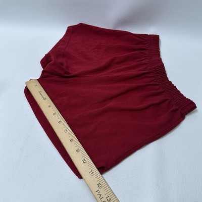 Petit short de gym vintage années 90 Y2K coton orange soffe polyester