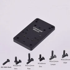 Universal All Glock Rear Sight Mount Plate Base Fit For RMR Red Dot Scope Mount