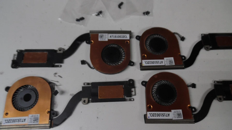 4 X Dell Latitude 7480 CPU Heatsink Fan Intel Graphics B2 Uma AT1S1002 2T9GV - Image 2 of 4