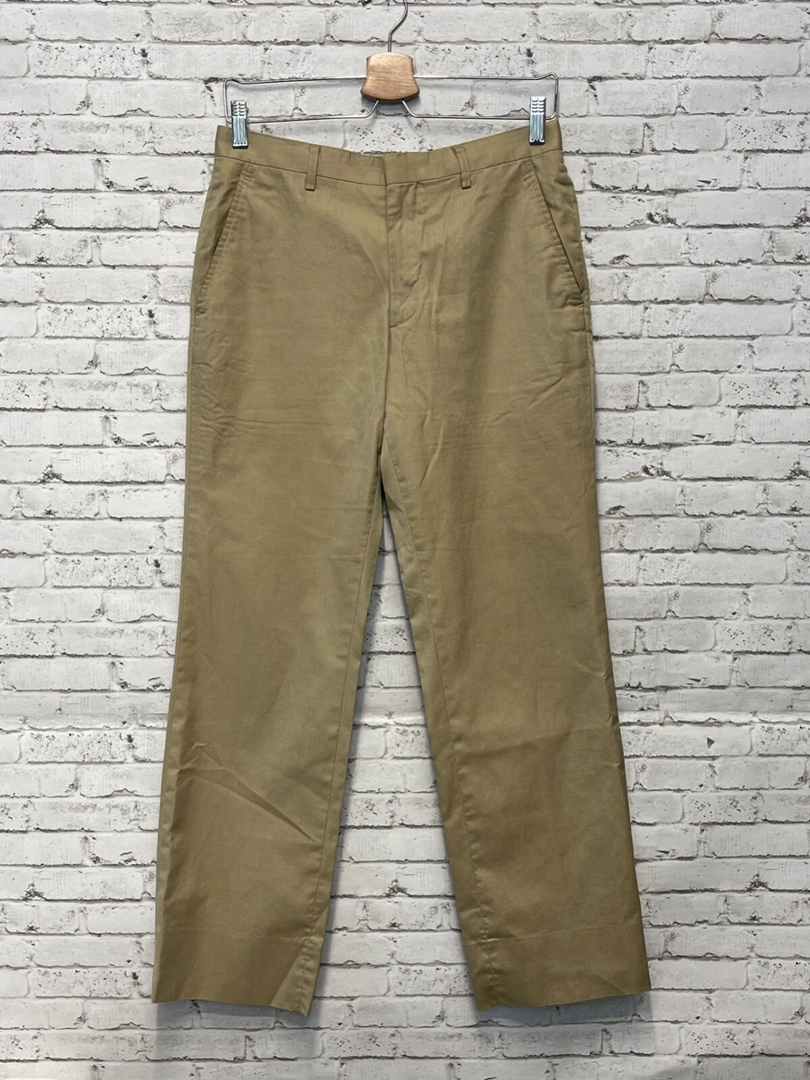 J. Crew Trousers Womens Size 29 Khaki Flat Front Dress Pants Heel