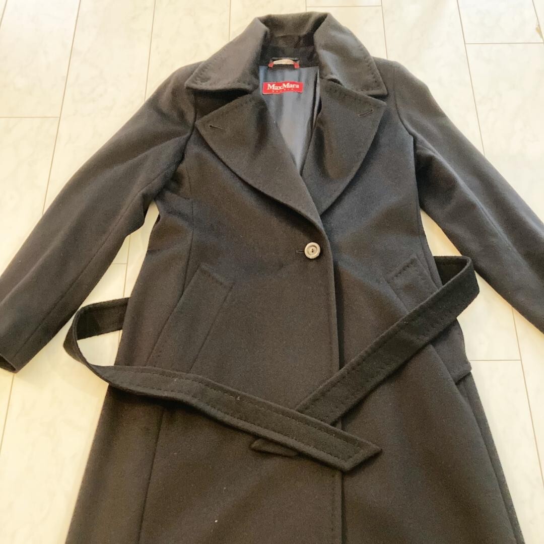 Max Mara】Max Mara 100% cashmere belted coat 34STUDIO | eBay