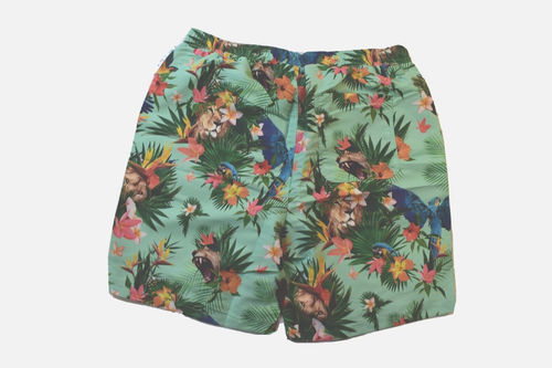 Pantalones cortos híbridos híbridos Lifted Research Group para hombre LRG loro tropical león azulada nuevos con etiquetas - Imagen 2 de 7