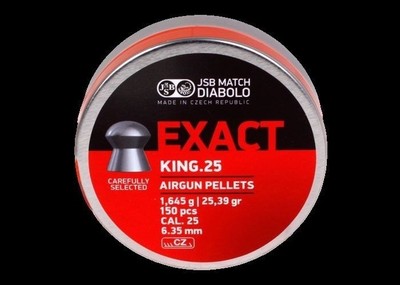 JSB Match Diabolo Exact King .25 Cal 25.39 Grains Domed 150