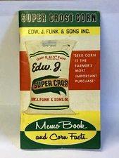 Vintage 1962 EDW J Funk & Sons Seed Corn Memo Notebook Vail IA Advertising Book