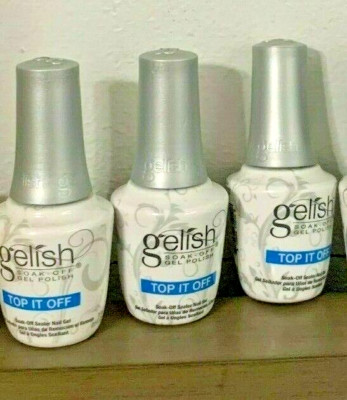 Nail Harmony Gelish LED/UV Top It Off Soak Off Gel Top Coat 0.5oz bundle 3 Pcs