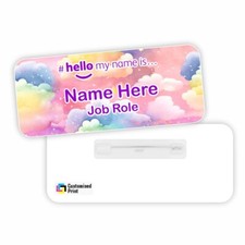 Hello My Name Is Badge Student Nurse Midwife GP Doctor Pastel Rainbow 06