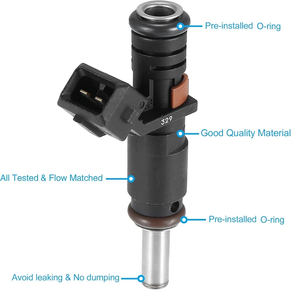X6 NEW OEM Siemens Fuel Injector For 2006 BMW 330I L6 3.0L #7531634 - Image 3 of 4