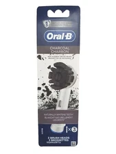 Oral-B Charcoal Infused Replacement Tooth Brush 3 Heads Teeth Whitening Genuine