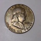 1953 Ben Franklin SILVER Half Dollar - 90% - Circulated