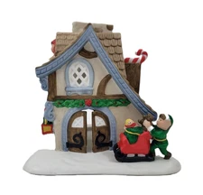 Partylite Santa's Workshop Tea Light Candle House P0269
