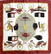 HERMES Scarf Carre 90 Foldable Canopy Carriage