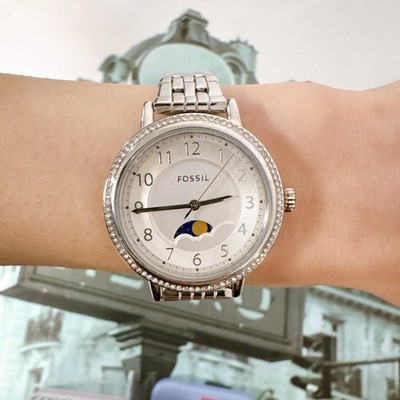 Fossil BQ3711 Women Reid Multifunction Silver Steel Blue Accent Quartz Fossil BQ3711 Reid Multifunction Stainless Steel main image 2