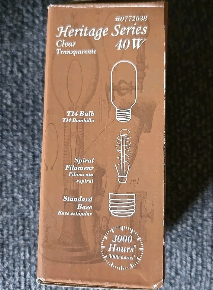 Heritage Series - CLEAR - 40W T14 Bulb Spiral Filament #0772638 - Image 2 of 4