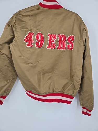 Vintage 90s Starter San Francisco 49ers Gold Satin Bomber Jacket, Medium, Retro - Picture 20 of 23
