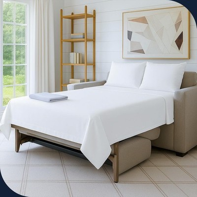 Queen Sleeper Sofa Bed Sheet Set, 4 Piece Premium Quality 100%