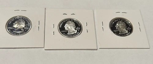 Lot Of Three Silver Proof Quarters (2003, 2005, & 2008)