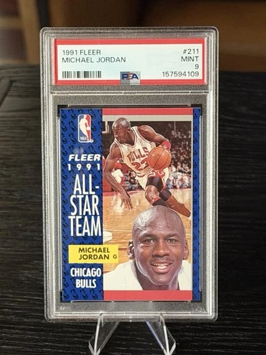 1991-92 Fleer - All-Star Team Michael Jordan #211 Graded PSA 9