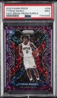2020 PANINI PRIZM FAST BREAK PURPLE #256 TYRESE MAXEY ROOKIE RC 39/75 PSA 9