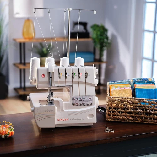 Singer Professional 5 Overlock Nähmaschine Coverlock Maschine Kombigerät weiß - Bild 6 von 8