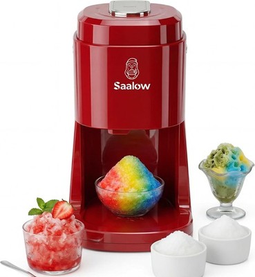 Electric Shaved Ice Machine Professional Snow Cone Maker W/ Adjustable Thickness
