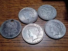 Mixed lot of 5- 90% silver dollars