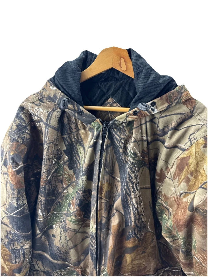 Real Tree Camo Hunting Jacket Men’s XL Insulated Hooded Camouflage Back Holder - Image 3 of 4
