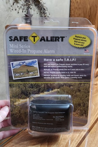 Safe T Alert 20-441-P-BL Mini Hard-Wired Propane/LP Gas Alarm 12V Black **NEW**