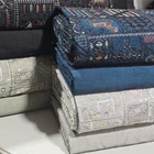 Premium Embroidered Silk Fabric Designer Floral Paisley Pattern Luxury Material