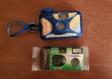 2 Disposable 35 mm Cameras Kodak Waterproof  FujiFilm w/ Flash, 27 Exp, Expired