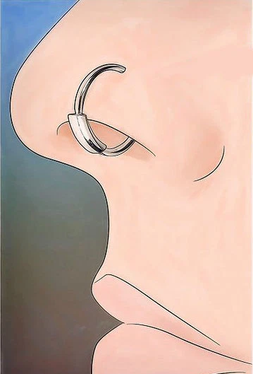 Sterling Silver 925 Silver, Black, Gold, Rose Gold 7 CZ 8mm Ear Nose Ring 20G - Image 2 of 3