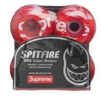 Supreme x Spitfire Wheels Red Classic Urethane Box logo FW21 54mm 99A