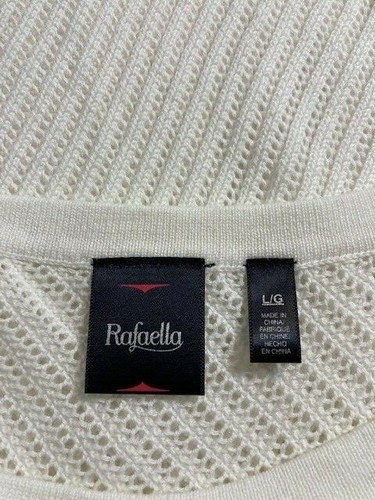 BEAUTIFUL WOMEN'S RAFAELLA SNOW WHITE TRENDY LONG SWEATER - NEW - SIZE LARGE - Picture 5 of 5