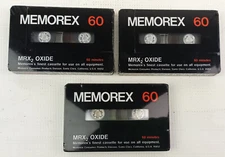 Memorex 60 MRX2 Oxide Cassette Lot 3 SEALED For Use On All Equipment