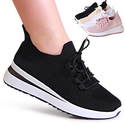 Damenschuhe Plateau Sneaker Turnschuhe Halbschuhe Leicht & Bequem Fitness