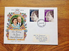 Queen & Duke of Edinburgh Silver Wedding 1972  First Day Cover  ,St Albans pmk.
