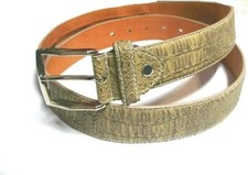 Money Leather Belt Hidden Zipper Pocket Holder Travel and Casual Croc Texture