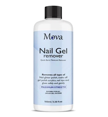 MOVA Nail Gel Remover 6 Minutes UV LED Nail Polish Manicure Burst 100ML UK