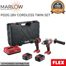 Flex 517887 18V Drill/Impact Driver twin pack PD2G / ID 1/4" 2x 5ah Batteries