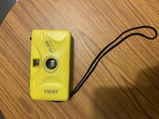 Vintage Working Akira PC-606 Free Focus Yellow 35mm Film Camera FREE S/H