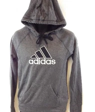 Womens Adidas Ultimate Graphic Pull Over F46678 Black Grey Hoodie Sweatshirt
