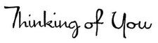 Thinking Of You Text NORTHWOODS Wood Mounted Rubber Stamp NEW DD10583