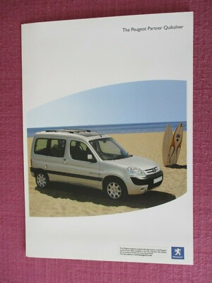 PEUGEOT PARTNER COMBI QUICKSILVER SALES BROCHURE (TOYO 77)