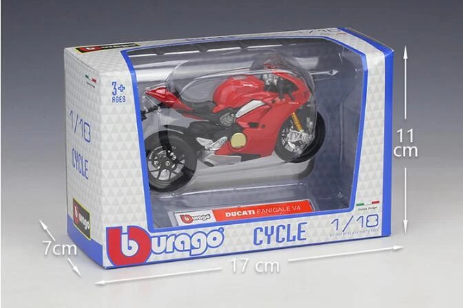 Bburago 1:18 Ducati Panigale V4 Motorcycle Bike Model New in box - Image 4 of 4
