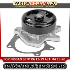 Engine Water Pump w/ Pulley & Gasket for Nissan Altima Kicks Rogue Sport Sentra