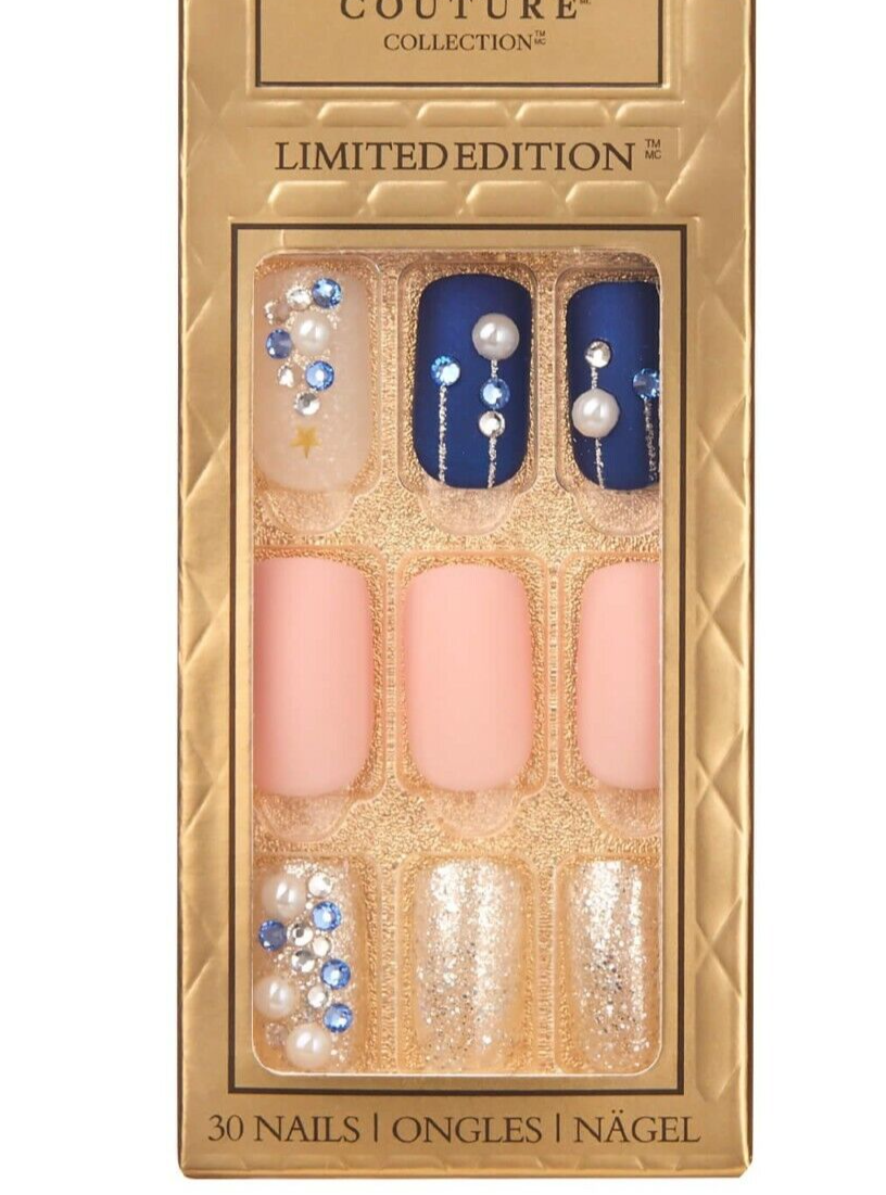 KISS IMPRESS PRESS ON NAILS ONE STEP MANICURE NEW COUTURE CHRISTMAS SHIMMER