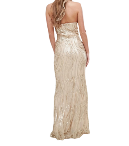 TFNC Bandeau Maxi Dress In Wave Sequin Gold UK 12 rrp 85 DH9 YY 07 | eBay TFNC Bandeau Maxi Dress In Wave Sequin Gold UK 12 rrp 85 DH9 YY 07 | eBay