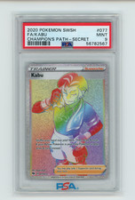 Pokemon - Kabu 077/073 Rainbow Secret Trainer - Champion’s Path - PSA 9 Mint