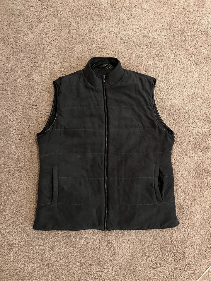 Chaleco reversible suave estilo británico Byron para hombre talla 2XL lana/poliéster Foto 4 de 4