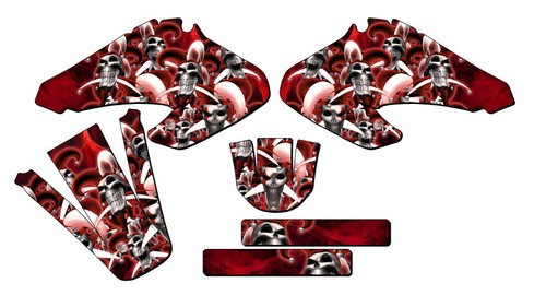 2001-2003 XR 70 JESTER Red Senge Graphics Kit Compatible with Honda - 第 1/4 張圖片